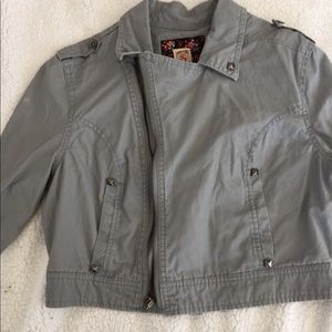 Decree half zip gray jacket sz lg